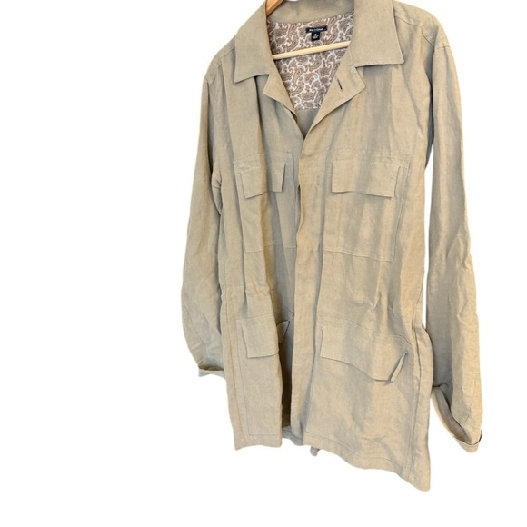 Thomas Jeffrey Other - Thomas Jeffrey M Mint condition linen Men's Casual Beige Shirt Jacket- EUC